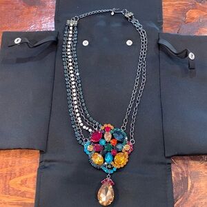 Kenneth Jay Lane Multi-Color Rhinestone Statement Necklace
